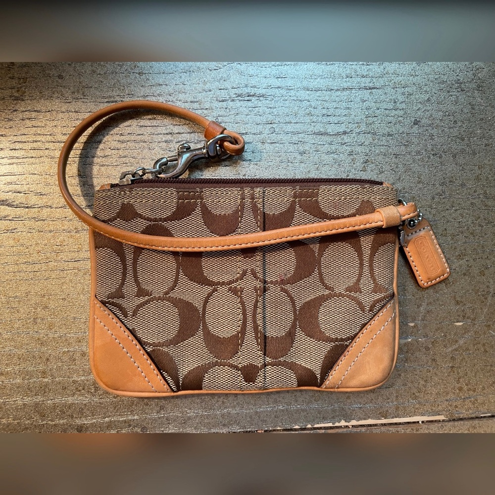 Authentic Coach Signature Print mini bag
